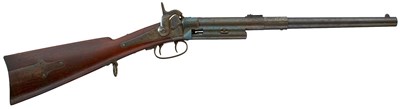 Lot 330 - A GOOD .55 CALIBRE GREENE'S PATENT CAPPING BREECH LOADING CARBINE