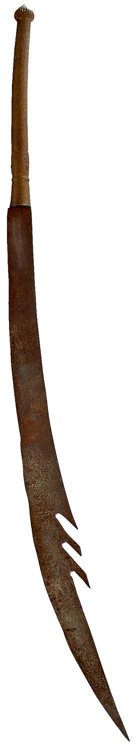 Lot 60 - TWO 18TH CENTURY LAN NA KINGDOM DHAAB NGAO HOWDAH SWORDS