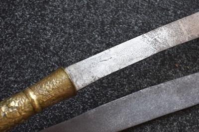 Lot 60 - TWO 18TH CENTURY LAN NA KINGDOM DHAAB NGAO HOWDAH SWORDS
