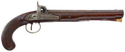 Lot A 25-BORE PERCUSSION DUELLING PISTOL BY MORTIMER