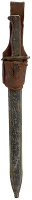 Lot 637 - A SCARCE ERSATZ MAUSER 1808/05 SAW-BACKED BAYONET