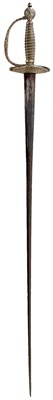 Lot AN 18TH CENTURY SILVER HILTED SMALLSWORD