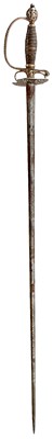 Lot AN 18TH CENTURY FRENCH SILVER HILTED OFFICER'S SMALLSWORD
