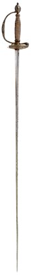 Lot AN 18TH CENTURY FRENCH SILVER HILTED SMALLSWORD