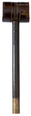 Lot A LATE 18TH OR EARLY 19TH CENTURY BULLET STARTING MALLET