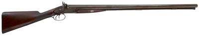 Lot 424 - A 7-BORE DOUBLE BARRELLED PERCUSSION SPORTING GUN BY BLISSETT OF LONDON