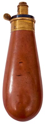 Lot A G & J.W. HAWKSLEY PERCUSSION REVOLVER FLASK