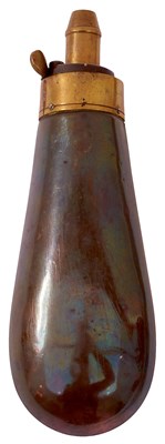 Lot A PERCUSSION REVOLVER OR PISTOL FLASK
