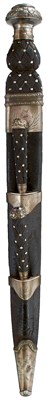 Lot A 19TH CENTURY WHITE METAL MOUNTED SCOTTISH DIRK