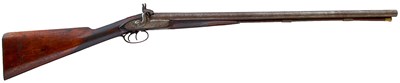 Lot 434 - A 13-BORE DOUBLE BARRELLED PERCUSSION SPORTING GUN