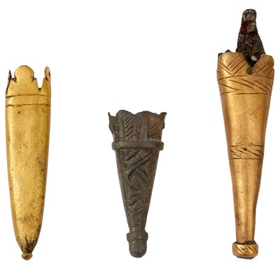 Lot A SMALL COLLECTION OF 14TH CENTURY AND LATER SWORD OR DAGGER CHAPES