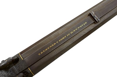 Lot AN 18-BORE DOUBLE BARRELLED PERCUSSION SPORTING RIFLE BY TANNER & SON OF HANNOVER FROM THE ROYAL HOUSE OF HANNOVER