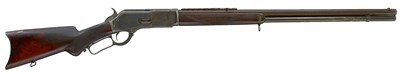Lot 332 - A RARE .45/75 OBSOLETE CALIBRE WINCHESTER SPECIAL ORDER DELUXE MODEL 1876 RIFLE