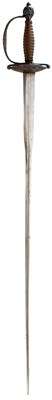 Lot 222 - AN 18TH CENTURY ENGLISH STEEL HILTED SMALLSWORD.