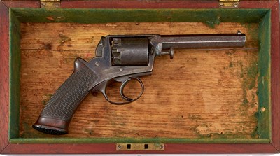 Lot 346 - AN 80-BORE FIVE-SHOT PERCUSSION ADAMS REVOLVER BY THOMAS BAKER