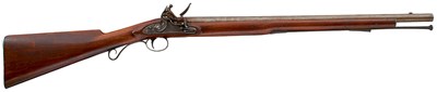 Lot 444 - AN INTERESTING .650 CALIBRE FLINTLOCK VOLUNTEER OFFICER'S CARBINE