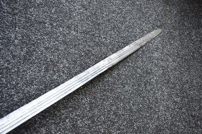 Lot 47 - A LATE 18TH OR EARLY 19TH CENTURY SILVER DECORATED INDIAN FIRANGI OR SWORD