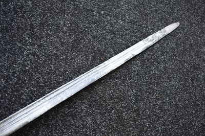 Lot 47 - A LATE 18TH OR EARLY 19TH CENTURY SILVER DECORATED INDIAN FIRANGI OR SWORD