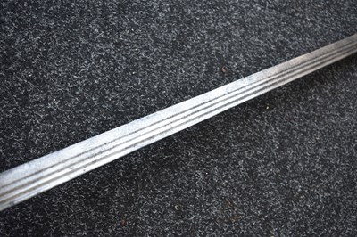 Lot 47 - A LATE 18TH OR EARLY 19TH CENTURY SILVER DECORATED INDIAN FIRANGI OR SWORD