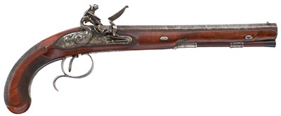 Lot 354 - A 25-BORE FLINTLOCK DUELLING PISTOL BY HENRY NOCK