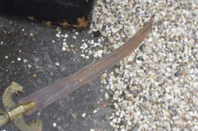 Lot 34 - A LATE 19TH CENTURY SINHALESE OR CEYLONESE KASTANE OR SHORT SWORD