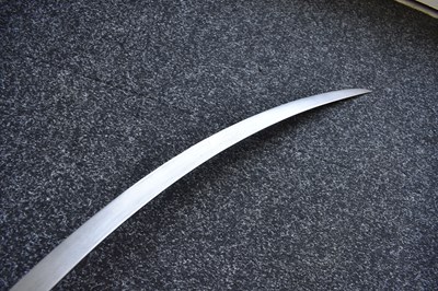 Lot 49 - A 19TH CENTURY WOOTZ DAMASCUS BLADED INDIAN TULWAR