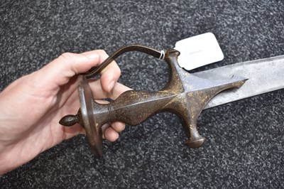 Lot 50 - AN INTERESTING LATE 18TH CENTURY INDIAN TULWAR OR SWORD
