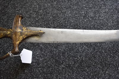 Lot 50 - AN INTERESTING LATE 18TH CENTURY INDIAN TULWAR OR SWORD