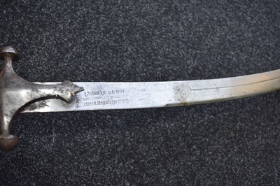 Lot 53 - A 19TH CENTURY MUNITIONS QUALITY INDIAN RAJPUT TULWAR OR SWORD