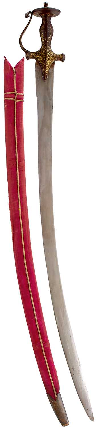 Lot 51 - A 19TH CENTURY INDIAN TULWAR OR SWORD
