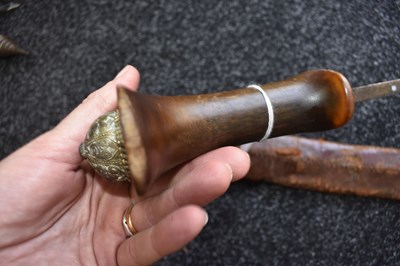 Lot 64 - AN EARLY 20TH CENTURY ETHIOPIAN SHOTEL OR SWORD