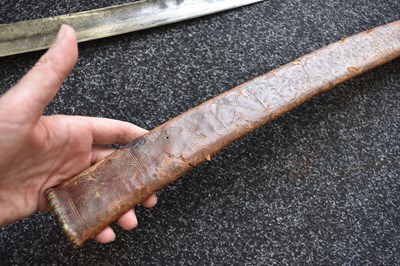 Lot 64 - AN EARLY 20TH CENTURY ETHIOPIAN SHOTEL OR SWORD