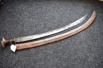 Lot 64 - AN EARLY 20TH CENTURY ETHIOPIAN SHOTEL OR SWORD