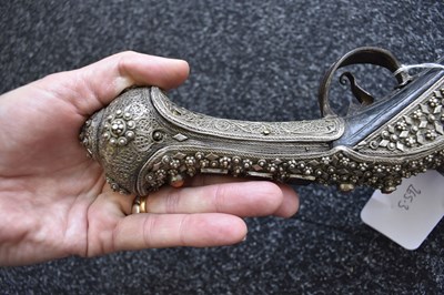 Lot 78 - AN ORNATE 18-BORE OTTOMAN TURKISH FLINTLOCK HOLSTER PISTOL