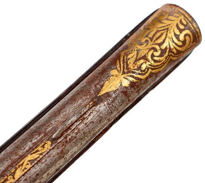 Lot 78 - AN ORNATE 18-BORE OTTOMAN TURKISH FLINTLOCK HOLSTER PISTOL