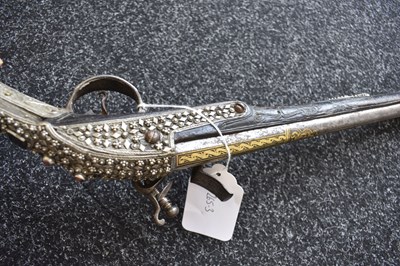 Lot 78 - AN ORNATE 18-BORE OTTOMAN TURKISH FLINTLOCK HOLSTER PISTOL