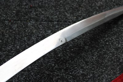 Lot 48 - A GOOD 19TH CENTURY BASALT HILTED INDIAN SHAMSHIR