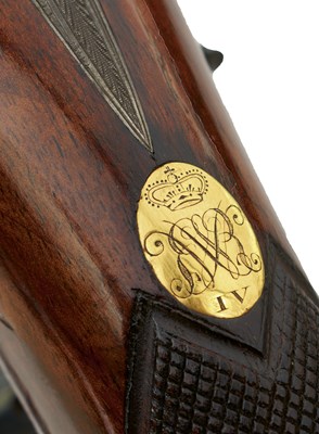 Lot OF ROYAL INTEREST: WILLIAM THE FOURTH’S DOUBLE BARRELLED 20-BORE COMBINATION RIFLE AND SPORTING GUN BY TANNER OF HANNOVER