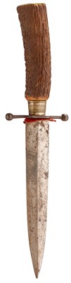 Lot 666 - A 19TH CENTURY GERMAN DAGGER