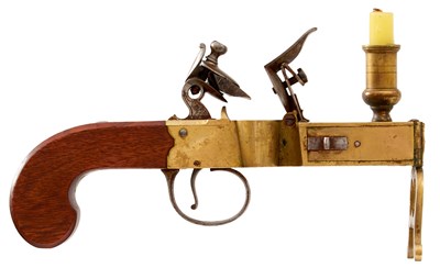 Lot 361 - A FLINTLOCK TINDER LIGHTER