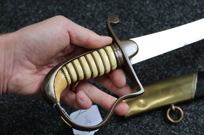 Lot 94 - A 1796 PATTERN LIGHT CAVALRY OFFICER'S SABRE WITH TROPHY BLADE