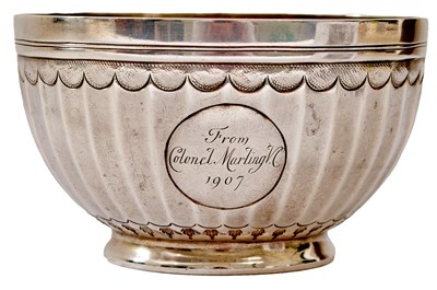 Lot 732 - OF VICTORIA CROSS INTEREST: A SILVER SUGAR BOWL FROM COLONEL SIR PERCIVAL SCROPE MARLING VC CB DL (1861-1936)