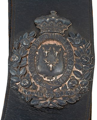 Lot 592 - A RARE CHATSWORTH RIFLES OFFICER'S CROSS BELT AND POUCH