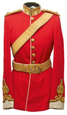 Lot 554 - A TRANSITIONAL EDWARDIAN QUEEN'S BAYS OFFICER'S TUNIC ENSEMBLE