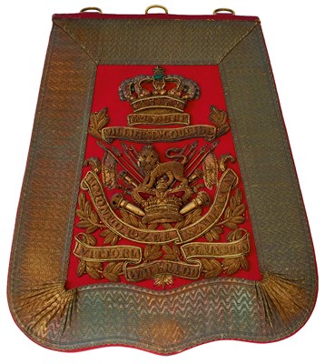 Lot 556 - A SCARCE LARGE SIZED 15TH HUSSARS SABRETACHE AND POUCH