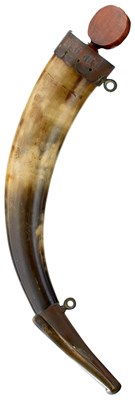 Lot 669 - AN IMPERIAL RUSSIAN NAVAL GUNNER'S POWDER HORN
