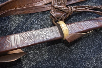 Lot 69 - A LATE 19TH CENTURY SUDANESE KASKARA OR SWORD
