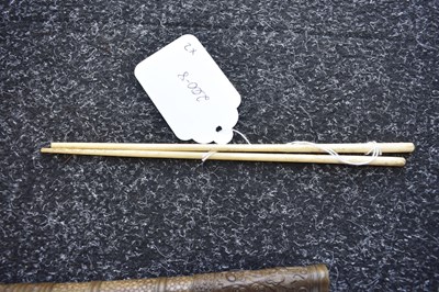 Lot 75 - A CHINESE TROUSSE OR DAGGER SET