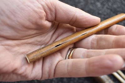 Lot 75 - A CHINESE TROUSSE OR DAGGER SET