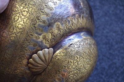 Lot 55 - A MID TO LATE 19TH CENTURY INDIAN SIKH TURBAN HELMET